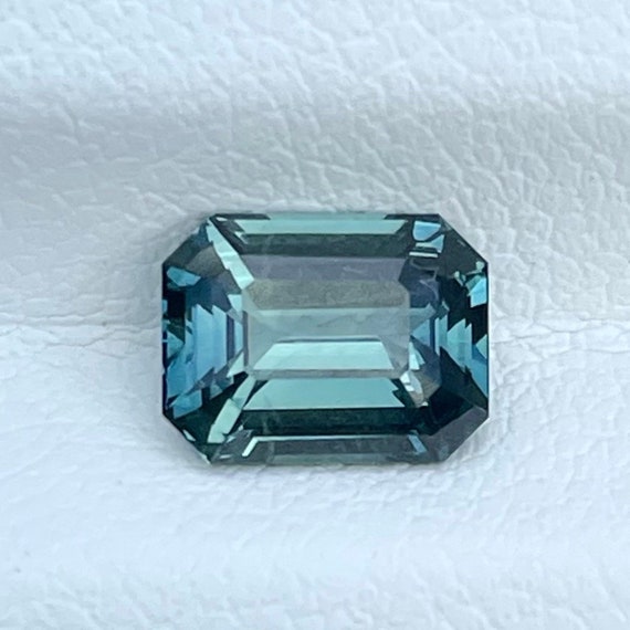 Teal Sapphire L 1.60 Cts L Emerald L 6.9x5.2x4mm L Fine - Etsy