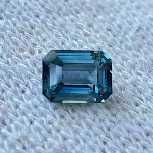 Teal Sapphire l 1,19 Ct l 6,5x4,7x3,3mml Emerald l Onverwarmd l Madagascar l Natuurlijke fijne saffier voor op maat gemaakte verlovingsring l Australisch