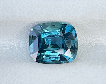Teal Sapphire l 2.53 Ct l 8.2x 7.0 x 4.7mm l Cushion l Madagascar l Bespoke Natural Sapphire For  Engagement Ring L Fine Jewelry Settings