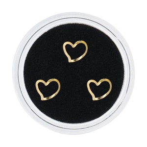 Gold Heart Tooth Gem, 3pc Tooth Gem, Dental Teeth Jewelry,  Teeth Gems, Fashion Tooth Decoration