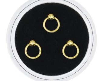 Gold Tooth Gem, 3pc Tooth Gem, Dental Teeth Jewelry,  Teeth Gems, Fashion Tooth Decoration, Circle Tooth Gem, Tooth Gem Kit