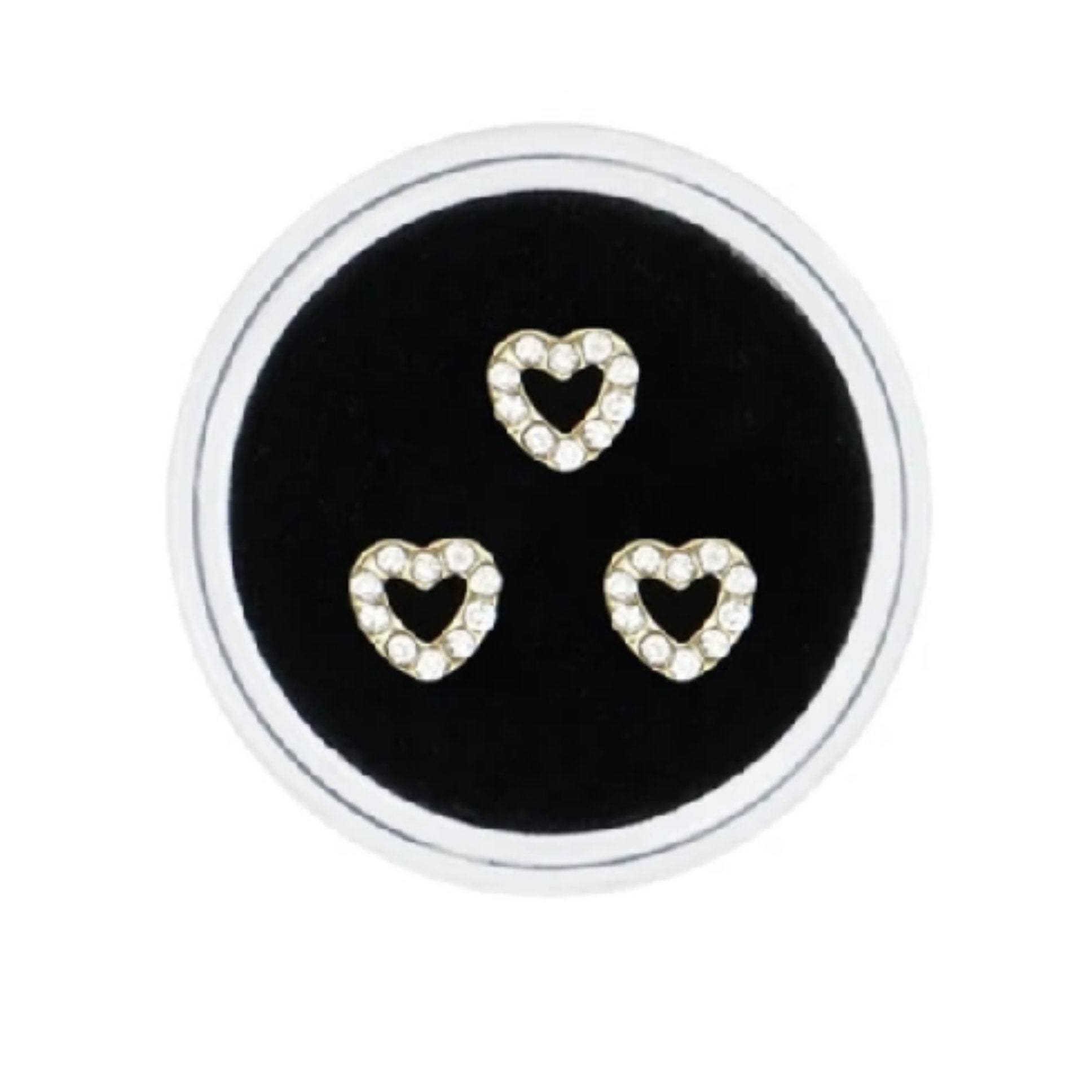 Gold Heart Rhinestone Tooth Gem, 3pc Tooth Gem, Dental Teeth Jewelry, Teeth Gems, Fashion Tooth Decoration, Heart Tooth Gem, Tooth Gem Ki