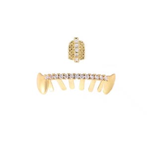 DIY Hip Hop Grillz, Gold hollow teeth grillz, Gold/Silver Sligs Grillz for Women, Teeth Cap