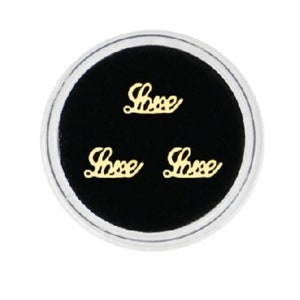 Gold Love Tooth Gem, 3pc Tooth Gem, Dental Teeth Jewelry,  Teeth Gems, Fashion Tooth Decoration, Love Tooth Gem, Tooth Gem Kit, Gem