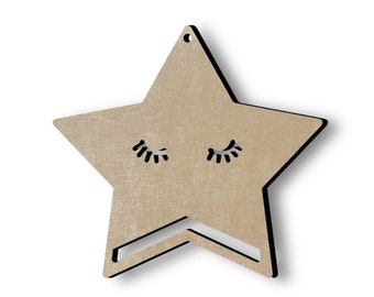 Sleepy star macrame Laser cutting file, SVG digital download file