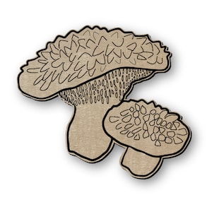 Hand drawn toadstool mushroom duo, SVG digital download file, glowforge cutting