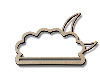 Cloud and Moon Macrame Laser Cut File: SVG Glowforge (Digital Download)
