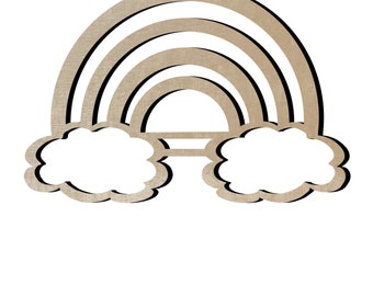 Regenbogen und Wolke Makramee SVG digitale Download Datei