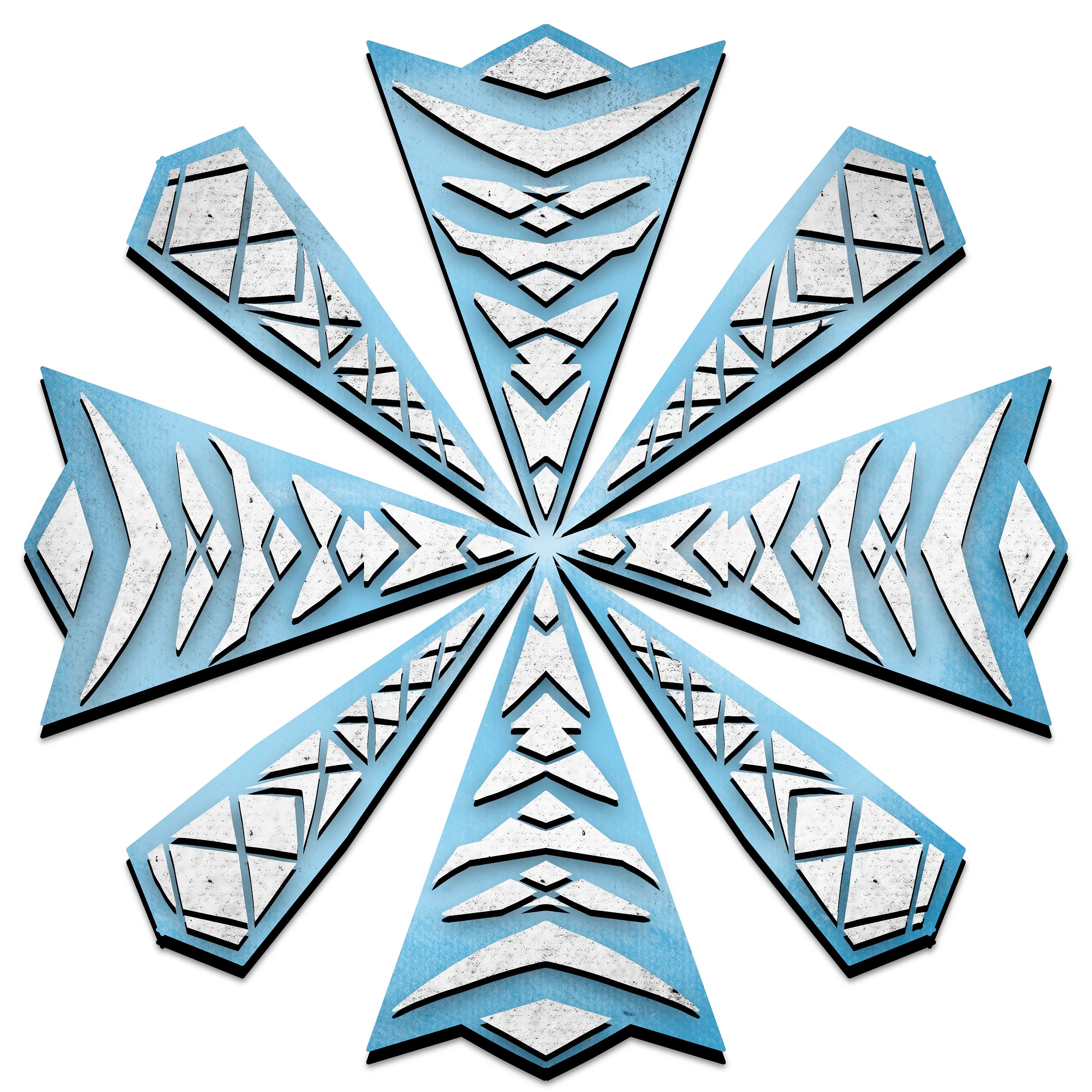 Hand Drawn Snowflake SVG File Set, Digital Download, Glowforge Ready ...