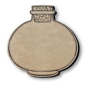 Handdrawn Potion Bottle SVG: Glowforge Cutting File (Digital Download)