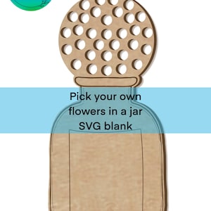 Wählen Sie Ihren eigenen Blumenstrauß im Glas SVG Laserschneiddatei, glowforge ready Datei, Aktivität für Kinder, Muttertagsgeschenk, Bastelidee