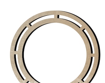 Laser cut macrame full ring circle, SVG digital download file, glowforge cutting file