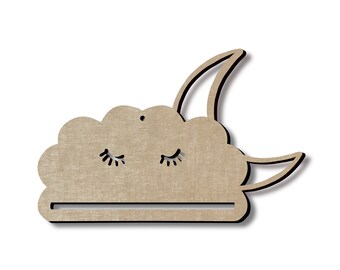 Sleepy Cloud and Moon Macrame: Laser Cut SVG File (Digital Download)