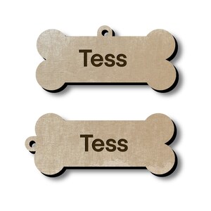 Dog Bone Christmas Ornament SVG: Laser Cut Pet Tag (Glowforge Ready File)