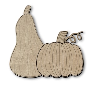 Hand drawn butternut squash and pumpkin, SVG digital download file, glowforge cutting