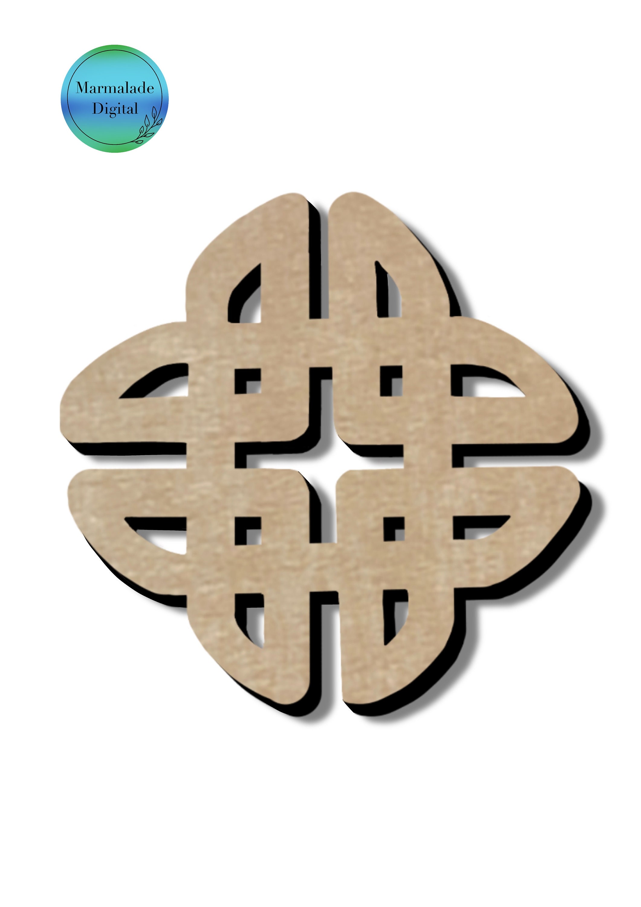 Hand Drawn Celtic Knot Macrame SVG File Set, Ready File