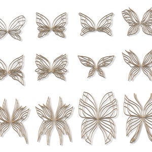 Handdrawn, fairy, butterfly wing, SVG digital download file, glowforge ready, laser cutting file