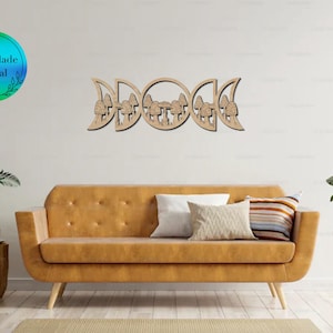 Fichier SVG en macramé de phase de lune champignon vénéneux, téléchargement numérique, fichier de découpe laser prêt pour la forge luminescente, suspension murale, décoration d'intérieur