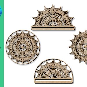 Hand drawn papercut macrame set SVG file, glowforge file, laser cutting file, macrame blank