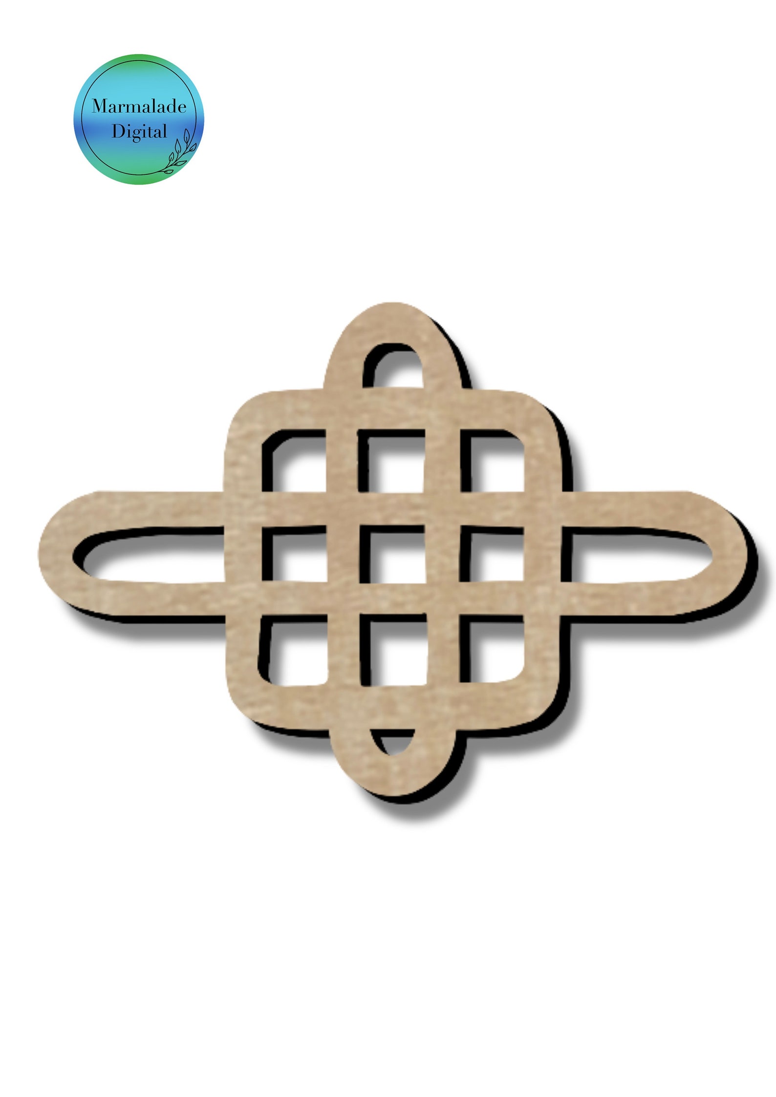 Hand Drawn Celtic Knot Macrame SVG File Set, Ready File