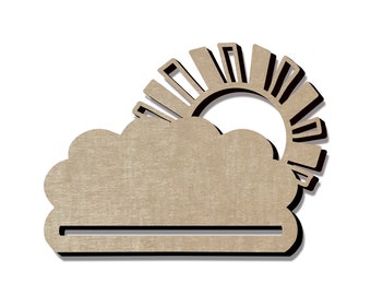 Sun and Cloud Macrame: Laser Cut SVG File (Digital Download)