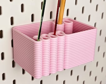 Caja organizadora de pasta de caramelo para paneles perforados Skadis y Uppspel - Varios colores