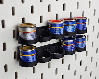 Organizador de latas de pintura Revell: soporte para pintura de maquetas de tablero perforado Skadis
