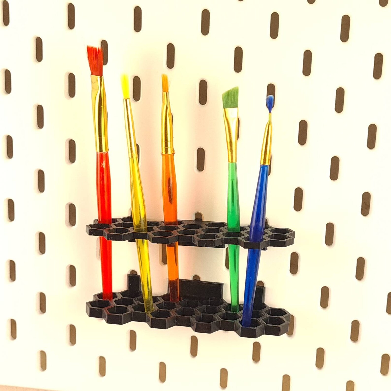 Brush Tray for Ikea Skadis Pegboard for 22 Brushes or Pens Etsy