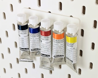 Paint Tubes Organizer for up to 8 mm for Skadis Style Pegboards - Tube Holder