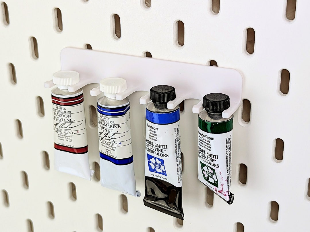 Paint Tubes Organizer 1/2 Inch 12.7mm for Skadis and Uppspel Pegboards