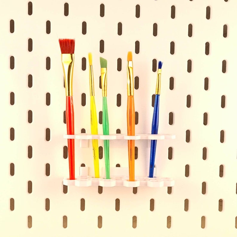 Brush Tray for Ikea Skadis Pegboard for 22 Brushes or Pens Etsy