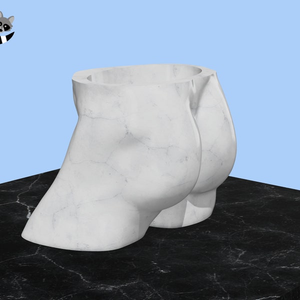 David Butt Planter Easy 3D Printing STL File - Michelangelo‘s David Flower Pot for 3D Printer - Personal and Commercial License Included