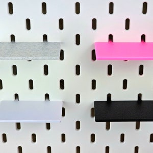 Mini Shelf 8x5 cm compatible with Skadis Style Pegboards - Various Colors - Pegboard Accessories