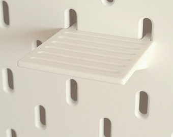 Mini Shelf Compatible with Skadis Pegboards - Various Colors - Pegboard Accessories