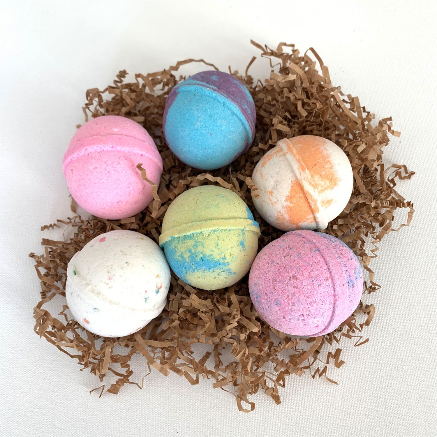 Bath Bombs With Surprise Toys Inside, Stocking Stuffers, Set of 6 Bath