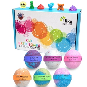 Kids Bath Bombs with Surprise Toys Inside, Bath Bombs for Kids with Toys, Kids Birthday Gift, Kids Bath Bombs Birthday Favors.
