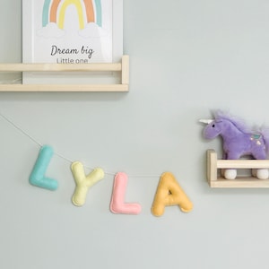 Custom Felt Letters Name Banner, Baby Name Banner for Nursery, Kids Room, or Baby Shower Decor, Felt Name Garland, Custom Name Garland