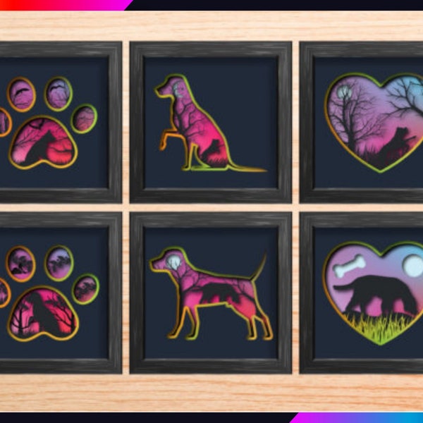 Dog Shadow Box Svg Bundle, 3D Layered Dog Svg, Multilayer Dog Svg, Dog and Paw Wall Decor Svg, Cut Files For Cricut & Silhouette Dog Shadow Box Svg Bundle, 3D Layered Dog Svg, Multilayer Dog Svg, Dog and Paw Wall Decor Svg, Cut Files For Cricut & Silhouette