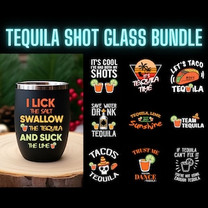 Bicchiere da shot Svg, Tequila Svg, Alcohol Svg, Pacchetto di 10 disegni, File Svg Png Eps Dxf, Per Cricut Silhouette Glowforge e altro ancora