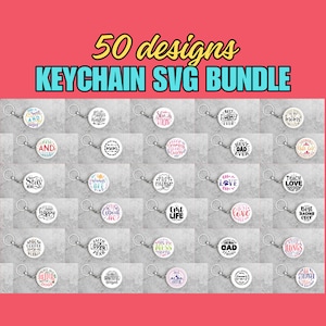 Keychain Quotes SVG Bundle: Funny Sarcastic Designs (50 Files)