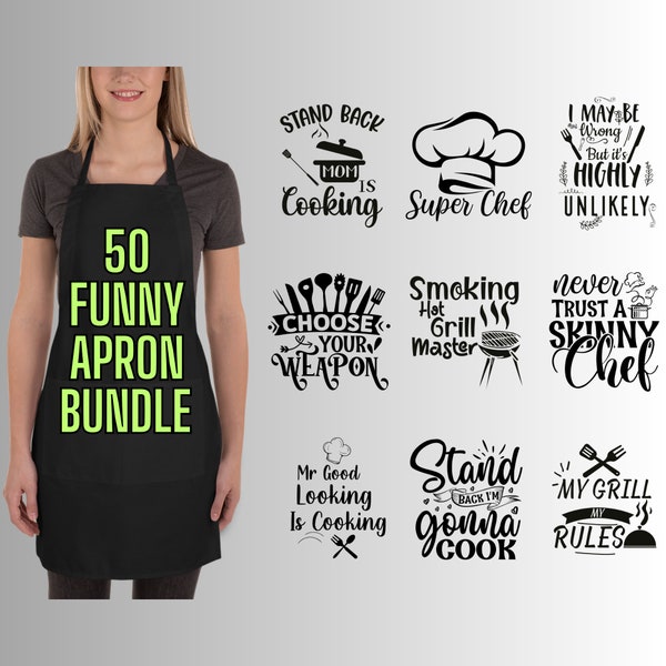 Apron Sayings Svg Bundle, Kitchen Quotes Svg, Funny Apron Quotes Svg, Sarcastic Apron Quotes Svg, Cut Files For Cricut & Silhouette