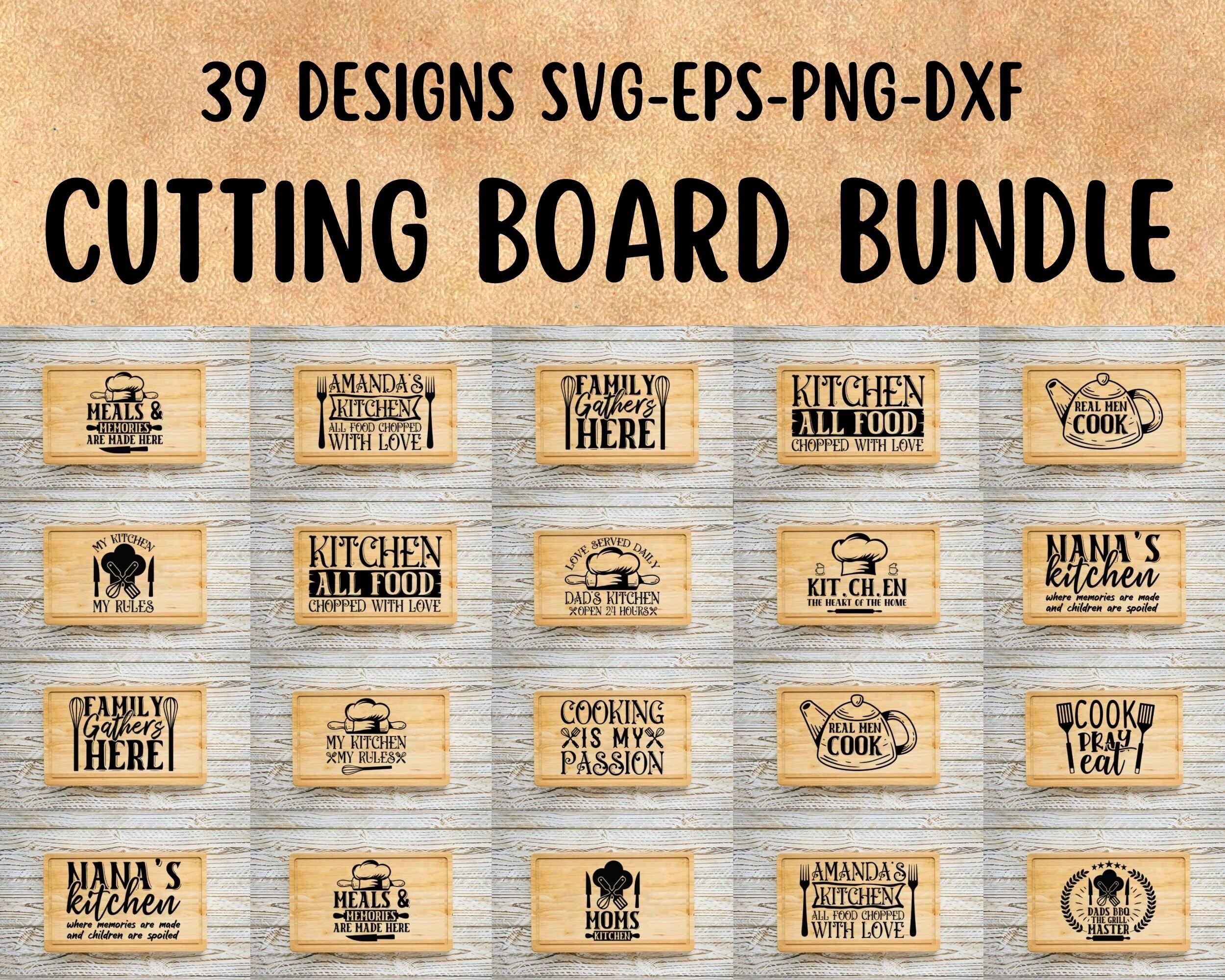 Cutting Board SVG Bundle, Kitchen SVG