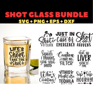 Pacchetto Svg di bicchierini, Citazioni di alcol Svg, Divertente Sarcastico Bere Svg, Tequila Svg, File tagliati per Cricut, Silhouette, Glowforge