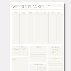 Digital Planner, Printable Planner, Planner Inserts Set, Daily Planner ...