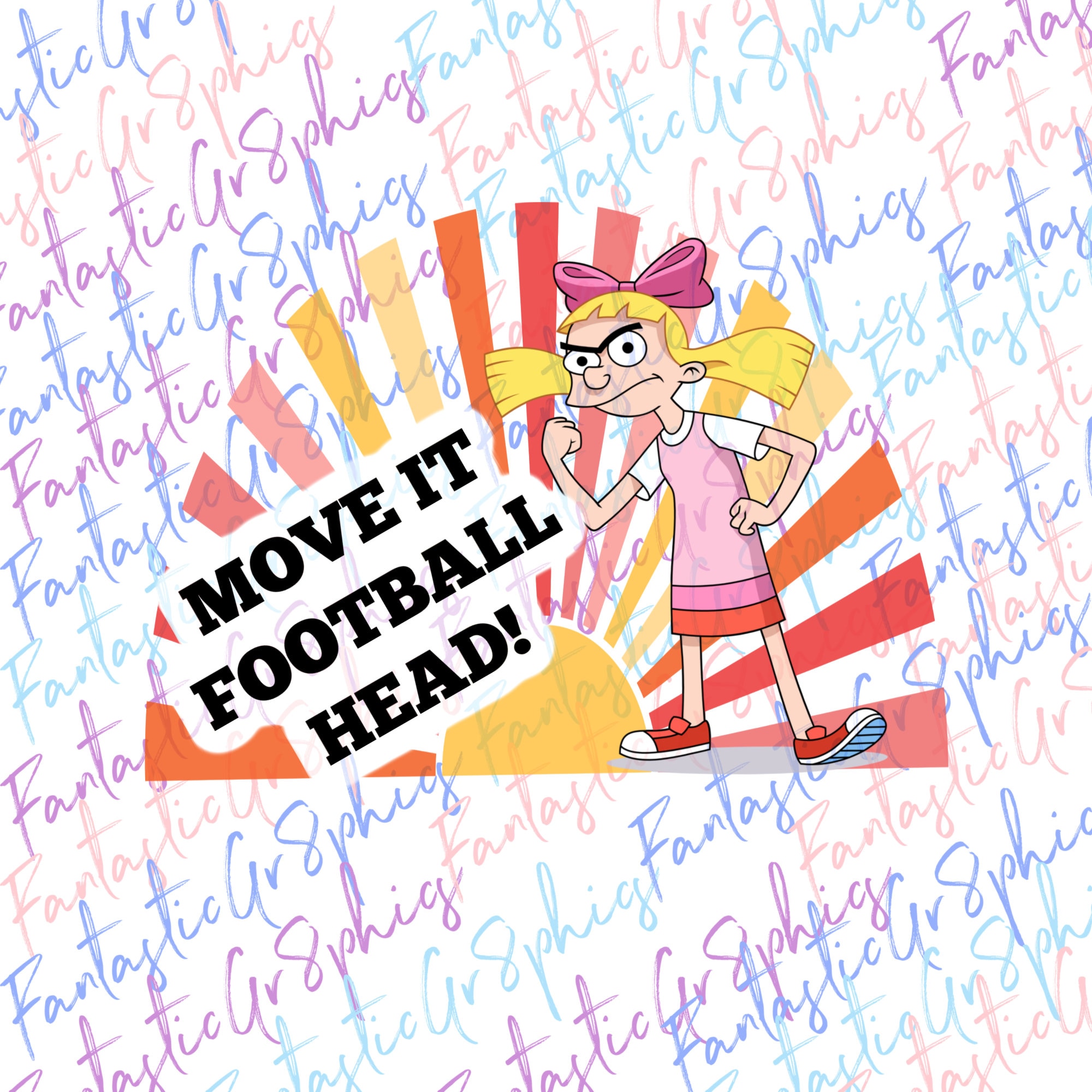 Move It Football Head Hey Arnold Nickelodeon PNG Sublimation Etsy