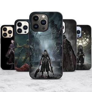Blood Borne Souls Videospiel Jäger Hülle für iPhone 16 16E 15 14 13 Pro Max Hülle für Samsung S25 S24 A55 A35 A16 Case für Pixel