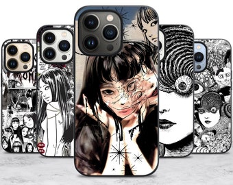 Japanese Horror Anime Manga Case for iPhone 17 Air 16 16E 15 Case for Samsung S25 S24 A55 A35 A16 Case for Pixel 10