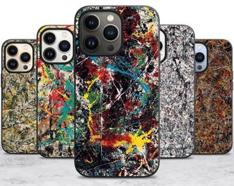 Jackson Pollock Phone Case for iPhone 17 Air 16 16E 15 Case for Samsung S25 S24 A55 A35 A16 Case for Pixel 10