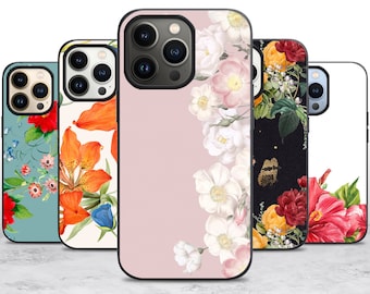 Flower Phone Case Case for iPhone 17 Air 16 16E 15 Case for Samsung S25 S24 A55 A35 A16 Case for Pixel 10