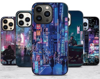 Cyberpunk Art Case Manga Phone Case for iPhone 16 16E 15 14 13 Pro Max Plus Mini Case for Samsung S25 S24 A16 Ultra FE Case for Google Pixel